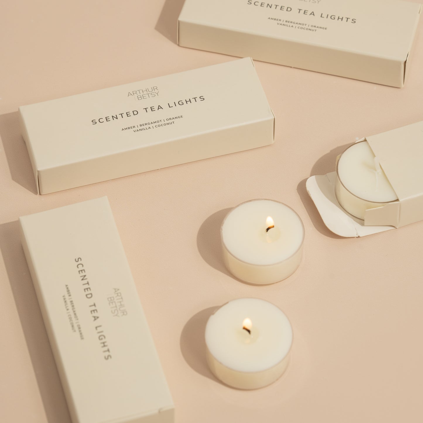3 pack of scented tea lights