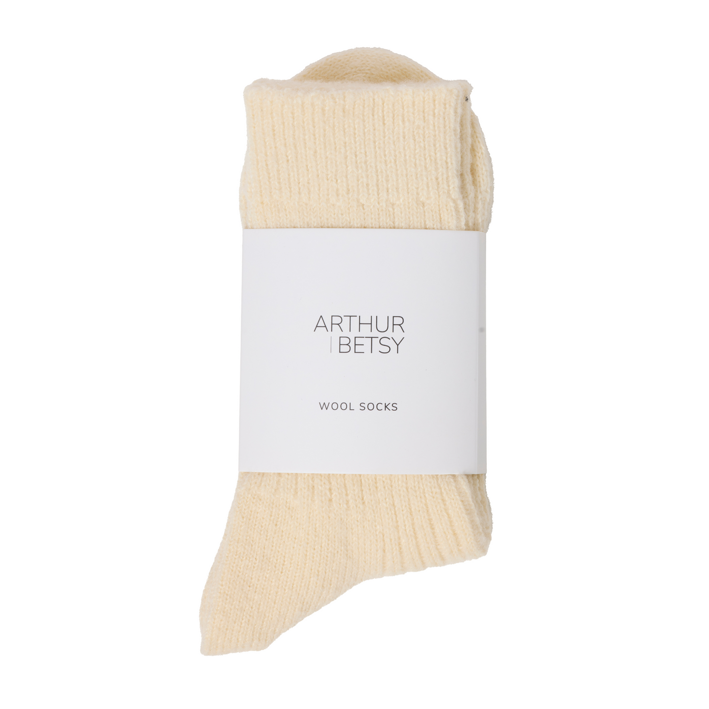 Alpaca wool socks - Cold cream