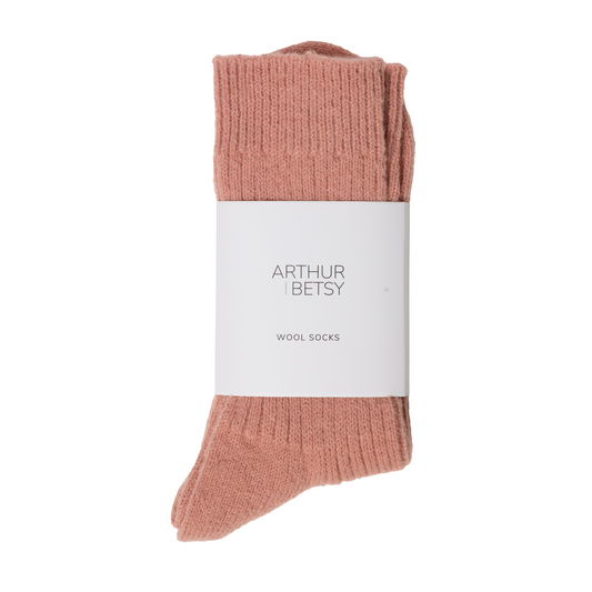 Alpaca wool socks - Muted Rose