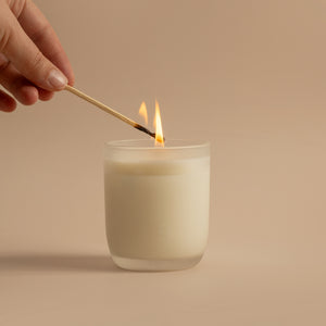 Amber, bergamot, orange, vanilla and coconut candle
