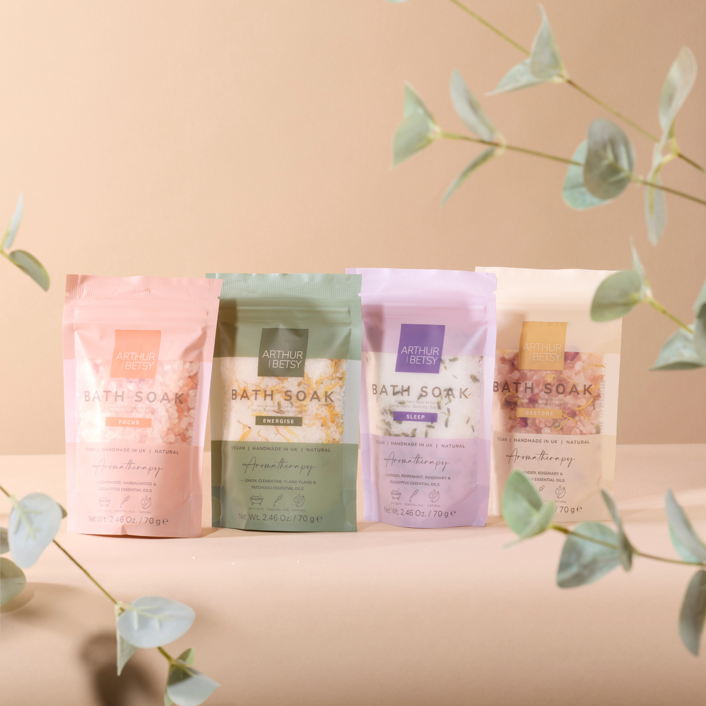 Aromatherapy bath salts - Energise - 70g